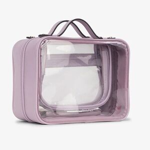 Calpak Medium Clear Cosmetics travel Case in Lavender